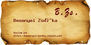 Besenyei Zsóka névjegykártya